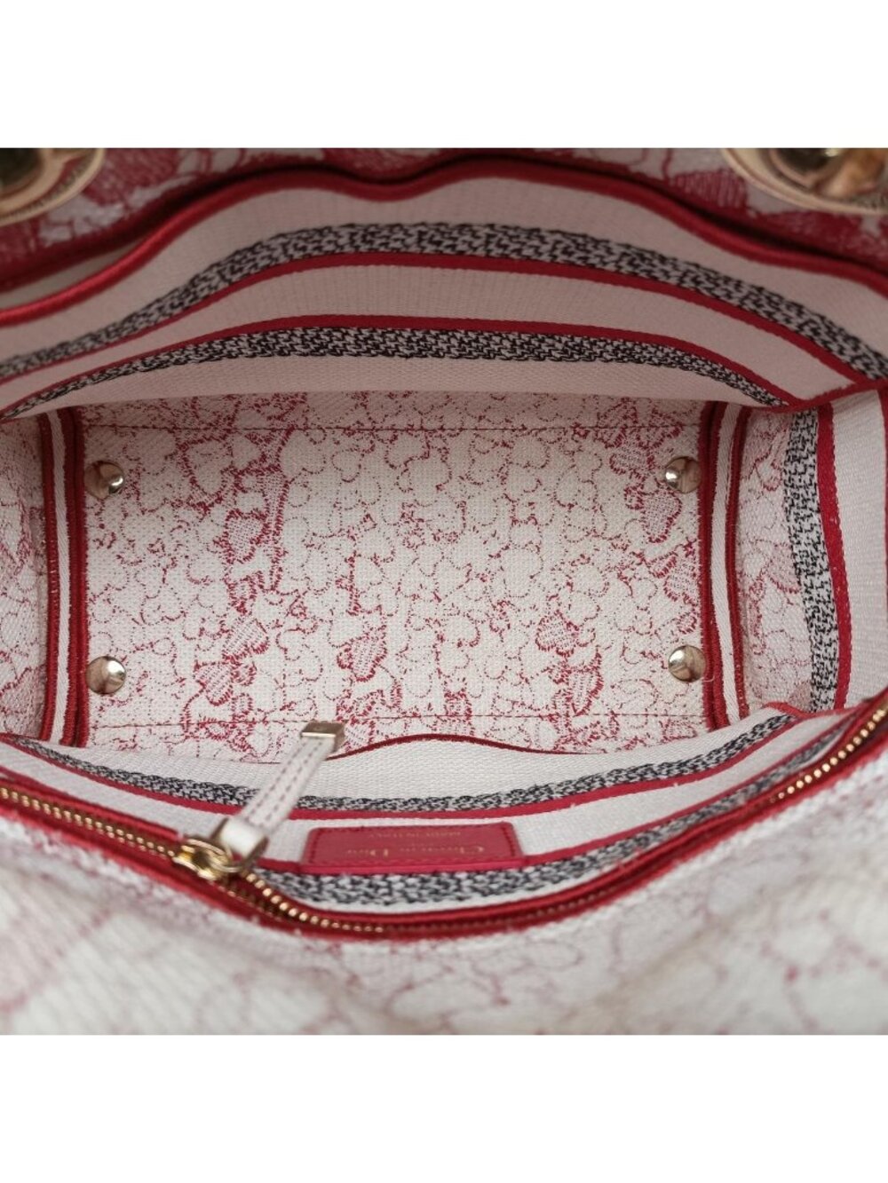 ★SOLD★ Dior D-light Royaume Red Multicolor Canvas Messenger - Picture 9 of 15